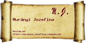 Murányi Jozefina névjegykártya